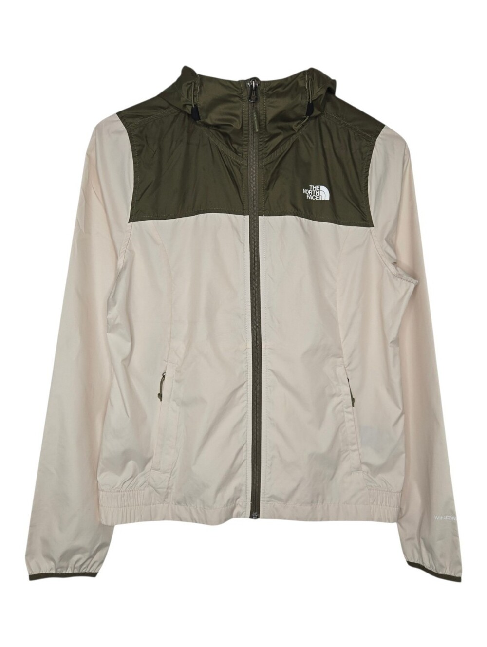 The North Face Womens Colorblock Outdoor Windwall Hooded Cyclone Jacket Small
